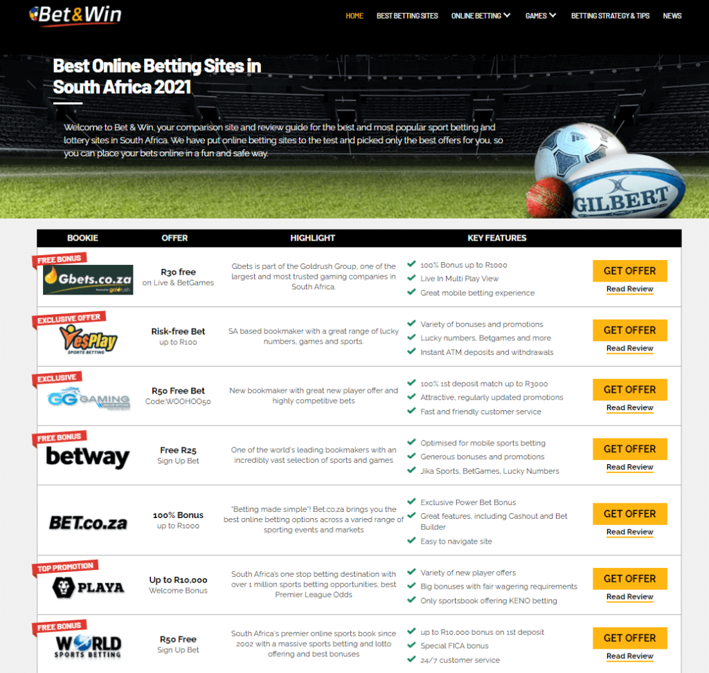 Bet&Win bookmaker comparison website